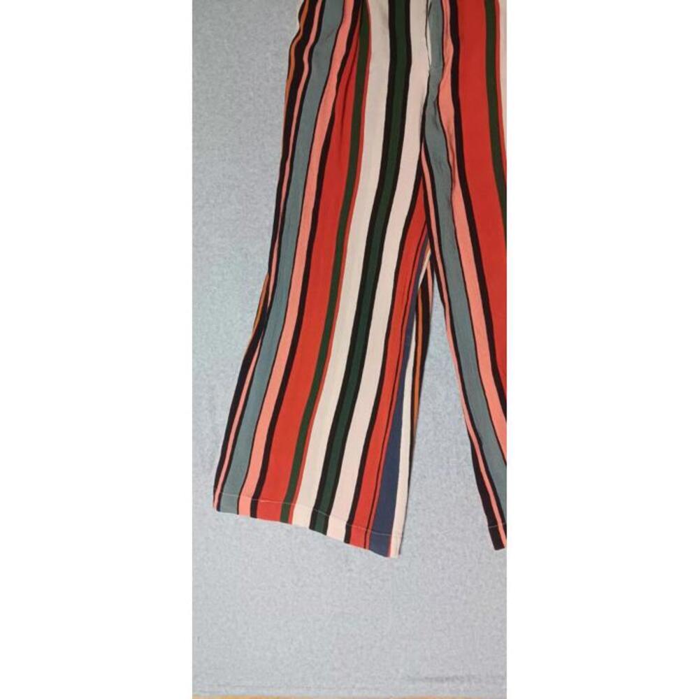 Karlie Wide Leg Pants Size Small Multicolor Stripes Flare Boho Hippie Bohemian - Picture 6 of 11